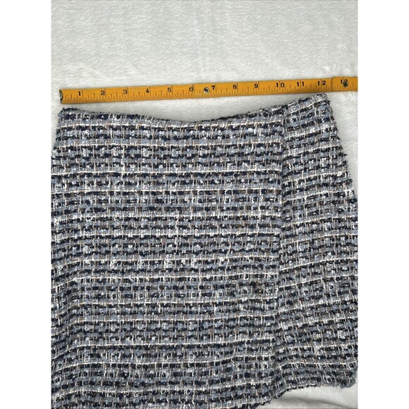 Zara Blue Textured Woven Skort Mini Skirt High Rise Women’s XS 8604/816/073 - Picture 7 of 12